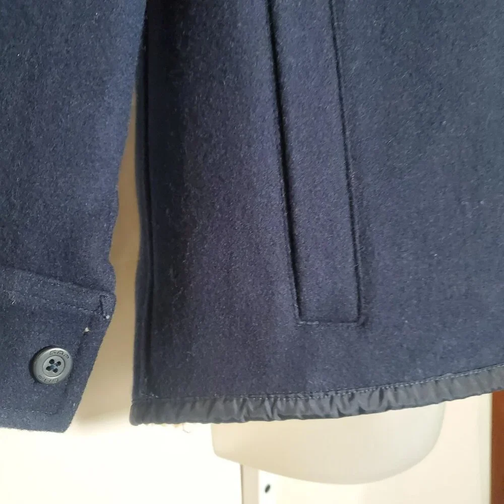 GAP Navy Kids Button-Front Pea Coat